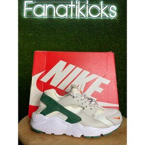 Nike Huarache GS Boys Size 4 Y Shoes White Green Athletic Sneaker NEW DX3065-100